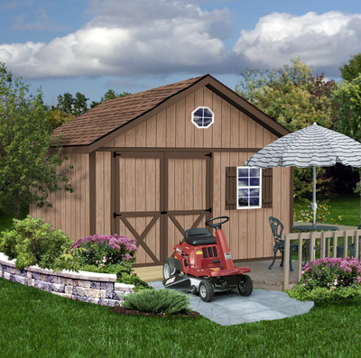 Best Barns Brandon 12 ft. W x 12 ft. D Solid Wood Storage Shed  SKU: W004251068