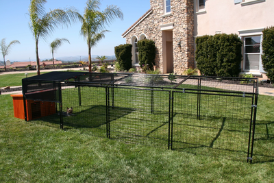 Rugged Ranch Charron Dog House with Welded Wire Pen, Extension & Shade Top SKU: W004111767