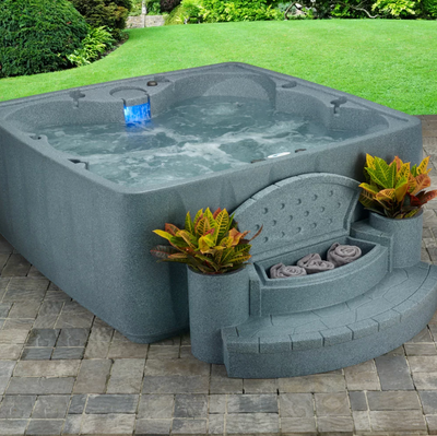 AquaRest Spas Premium AR600 6-Person 29-Jet Plug & Play Hot Tub with Ozonator, powered By Jacuzzi Pumps SKU: AQRS1075