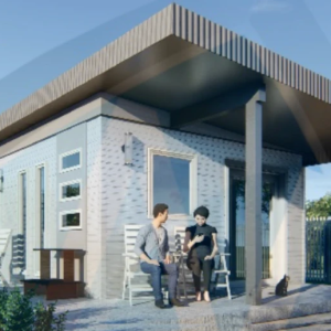 Eco Structures U.S. Made Steel Backyard Office Granny Flat Tiny Home Kit with Patio