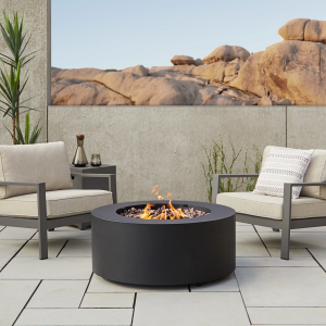 Real Flame AEGEAN 36" Round Steel Propane or Natural Gas Fire Pit Table SKU: JFP10348