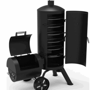 Decor Love Unique Charcoal Smoker and Grill, Chrome 5 Cooking Grates and Oversized Wheels 120787776